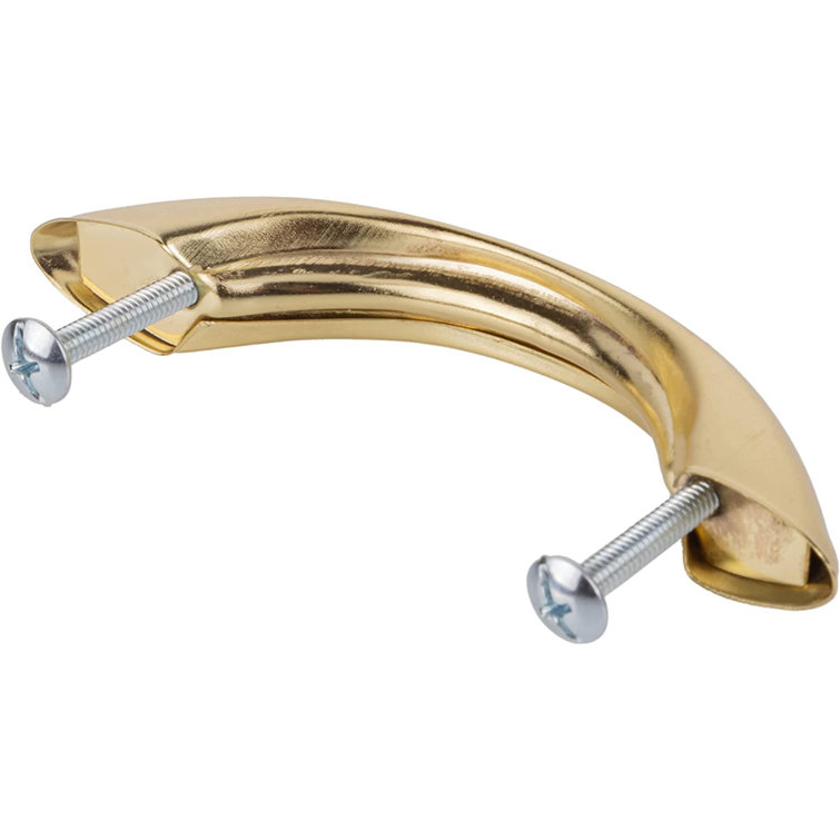 UNIQANTIQ HARDWARE SUPPLY Arc Brass Plated Drawer Pull ( Centers 2 3/4